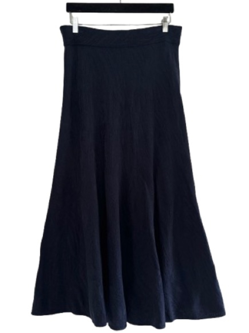 Peruvian Connection Navy Blue Pima Cotton Knit Skirt Stretch